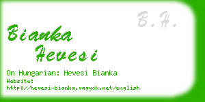 bianka hevesi business card